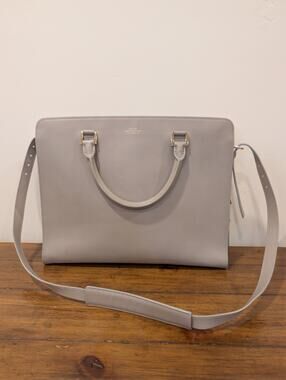 Smythson of Bond Street - Grosvenor Briefcase - Dove Gray - Excellent Condition